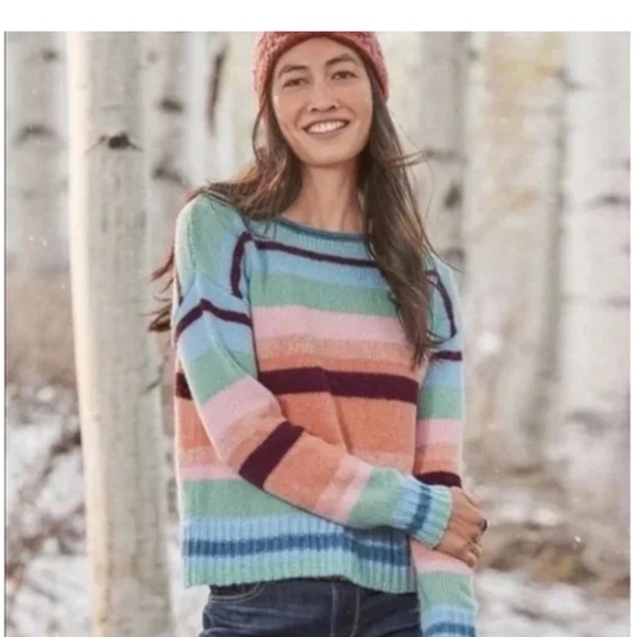Sundance Wool Blend Size Small Colorful Striped Sweater for Women Rainbow‎ Fairy - Picture 1 of 8